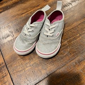 Vans glittery silver size 6.5